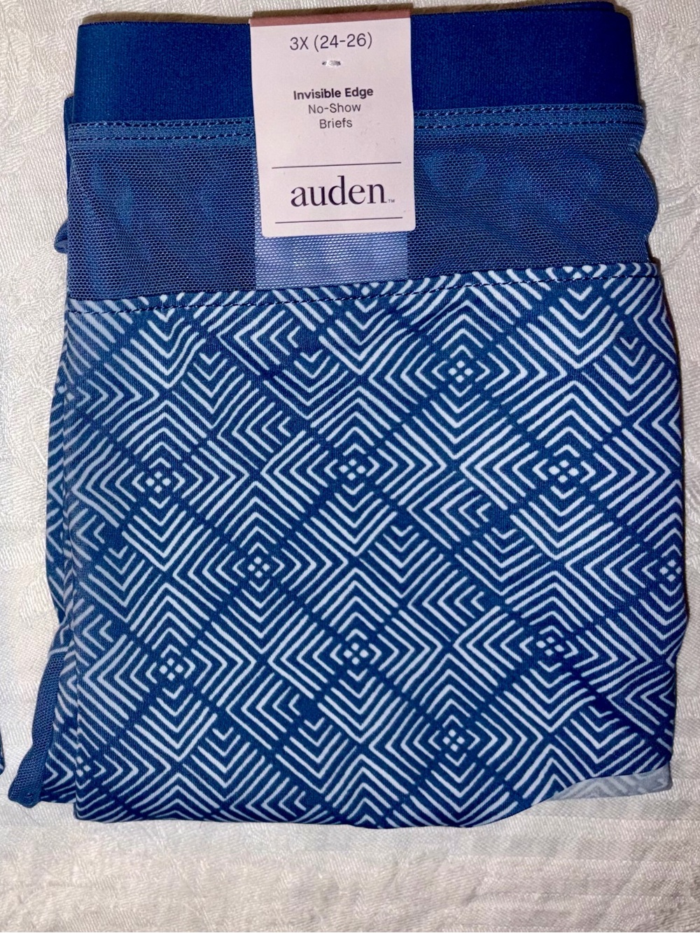 Auden Royal Blue & White Invisible Edge Briefs